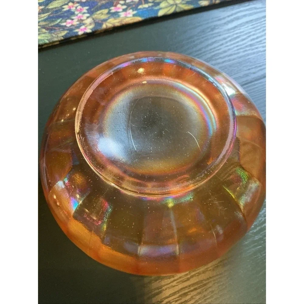 VTG‎ Imperial Glass CHESTERFIELD Line 600 Carnival Marigold Rose/Nut Bowl